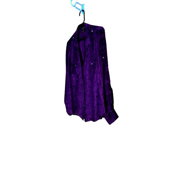 White House Black Market Purple Blouse - Picture 2 of 9